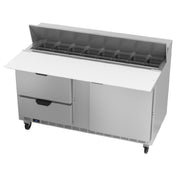 Beverage Air SPED60HC-16C-2 Sandwich Top Refrigerated Counter Two-section 60"W