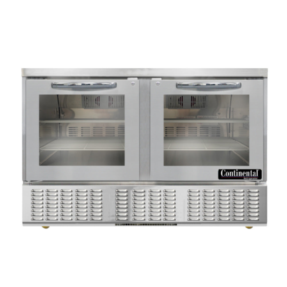 Continental Refrigerator UC48SNGD Undercounter Refrigerator Shallow Depth 48"W