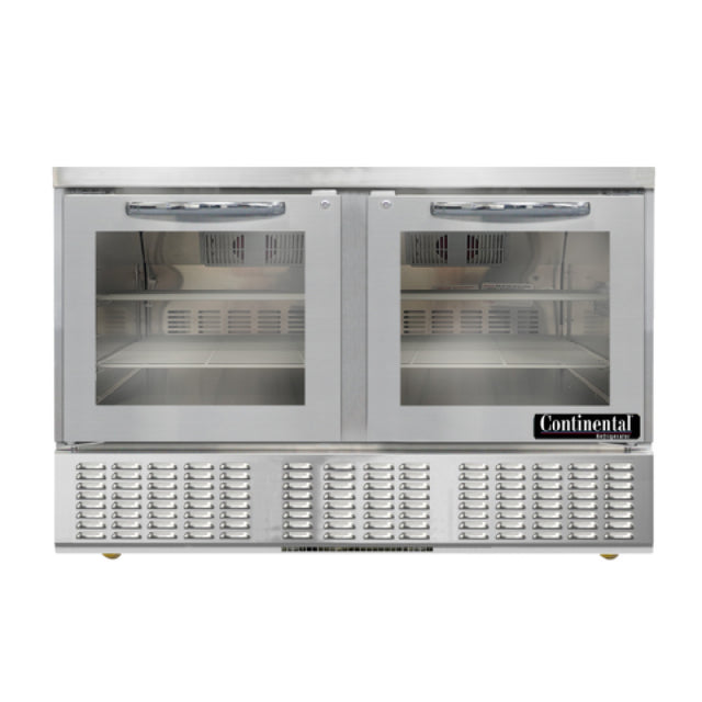 Continental Refrigerator UC48SNGD Undercounter Refrigerator Shallow Depth 48"W