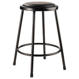 National Public Seating 6424 NPS® Vinyl Padded Steel Stool 24"H 14" Round Seat With 11-1/2" Dia. Vinyl Padding