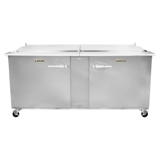 Traulsen UST7224LL-0300-SB Dealer's Choice Compact Prep Table Refrigerator With Low Profile Flat Cover