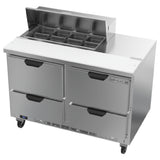 Beverage Air SPED48HC-08-4 Sandwich Top Refrigerated Counter Two-section 48"W