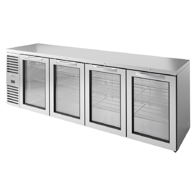 True Refrigeration TBR108-RISZ1-L-S-GGGG-1 Refrigerated Back Bar Cooler Four-section
