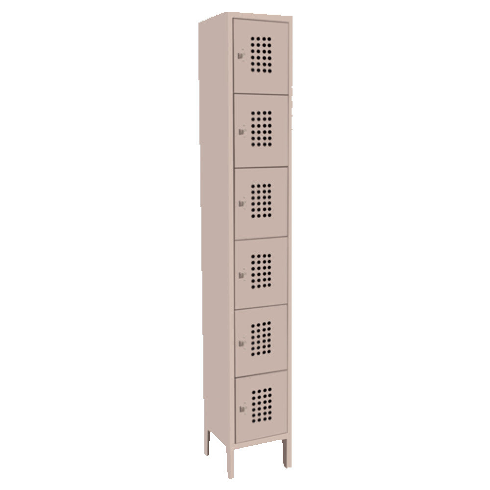 SPG 4K0090 - Kelmax Locker, 12"W X 12"D X 78"H, Six Tier