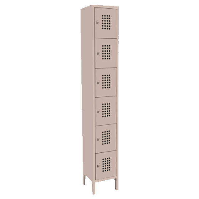 SPG 4K0090 - Kelmax Locker, 12"W X 12"D X 78"H, Six Tier