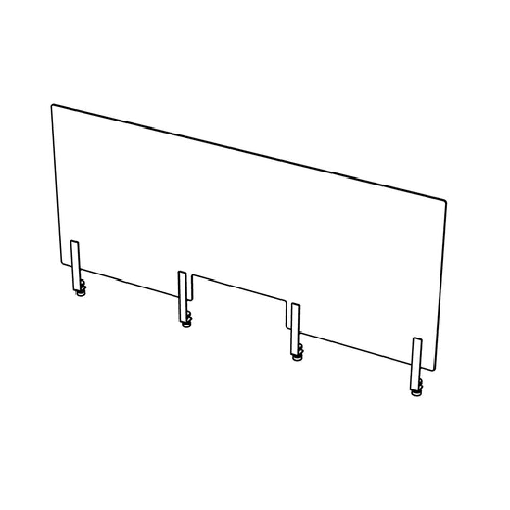 BauscherHepp VE-66052 Venta®Sneeze Guard Vertical Protection Shield With Aperture (dimension: 400 X 120 Mm) (sneeze Guard) Made Of Acrylic Glass (transparent)