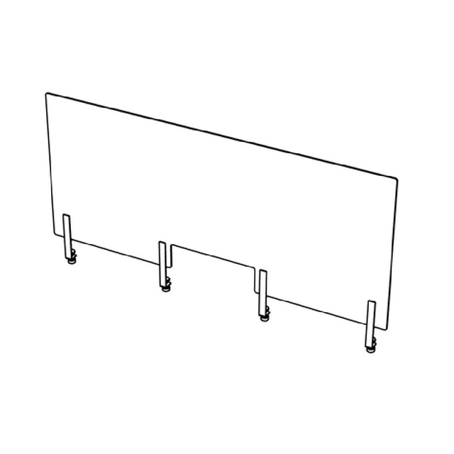 BauscherHepp VE-66052 Venta®Sneeze Guard Vertical Protection Shield With Aperture (dimension: 400 X 120 Mm) (sneeze Guard) Made Of Acrylic Glass (transparent)
