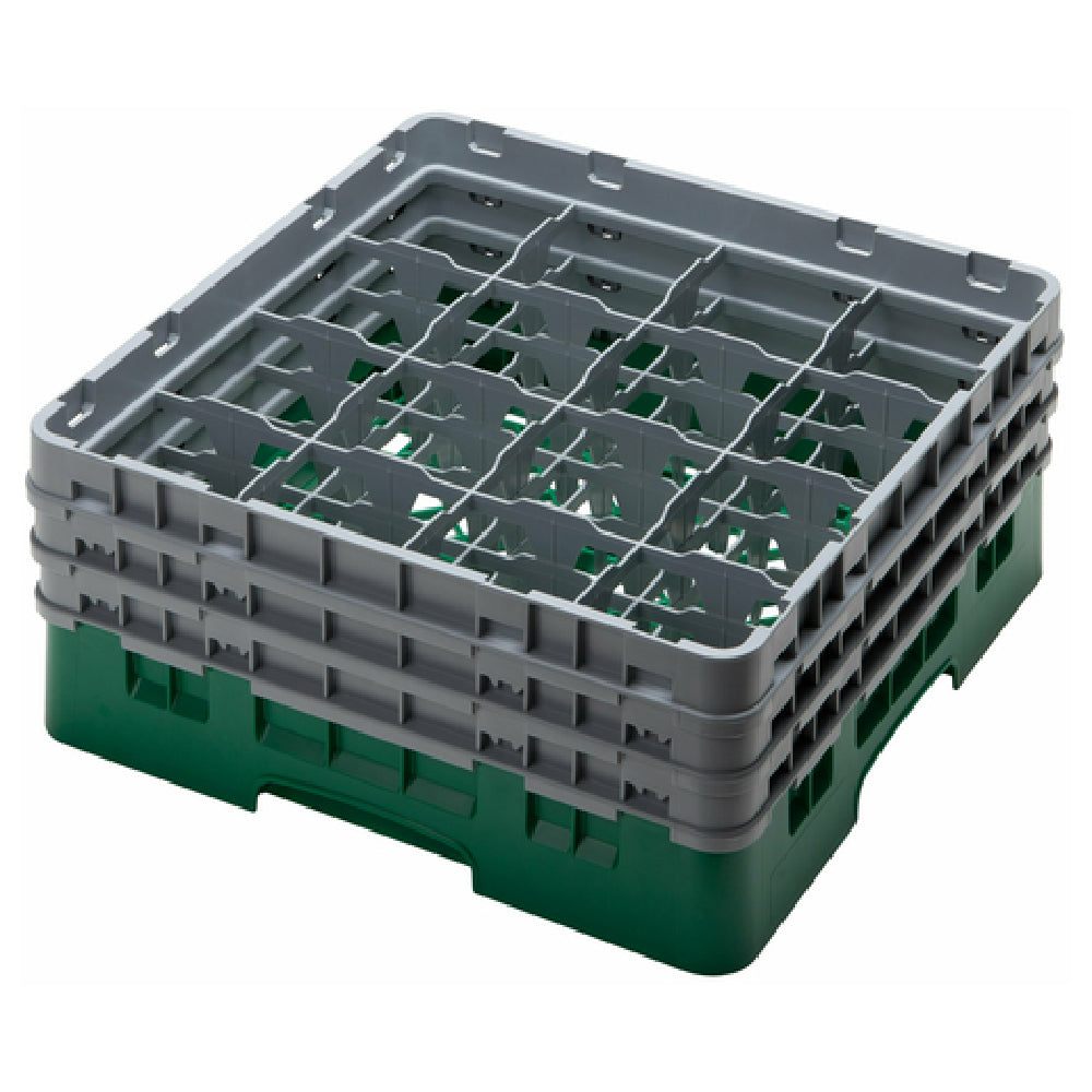 Cambro 16S638119 Camrack® Glass Rack With (3) Soft Gray Extenders Full Size