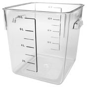 Rubbermaid FG630800CLR Space Saving Container 8 Quart 8-3/4"L X 8-5/16"W X 8-3/4"H
