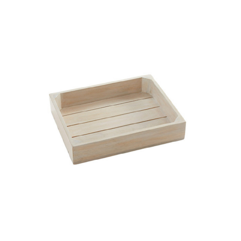 American Metalcraft MWS1210 Wooden Crate Sun-Bleached Half Size