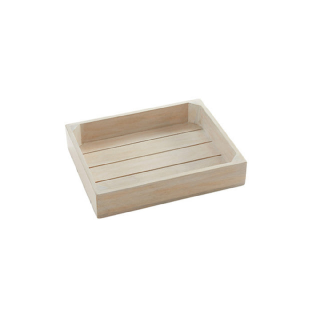American Metalcraft MWS1210 Wooden Crate Sun-Bleached Half Size