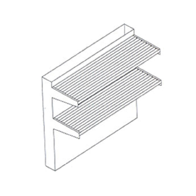 Jade Range DTS-12 Titan™ Double-deck Tubular High Shelf 12" Stainless Steel