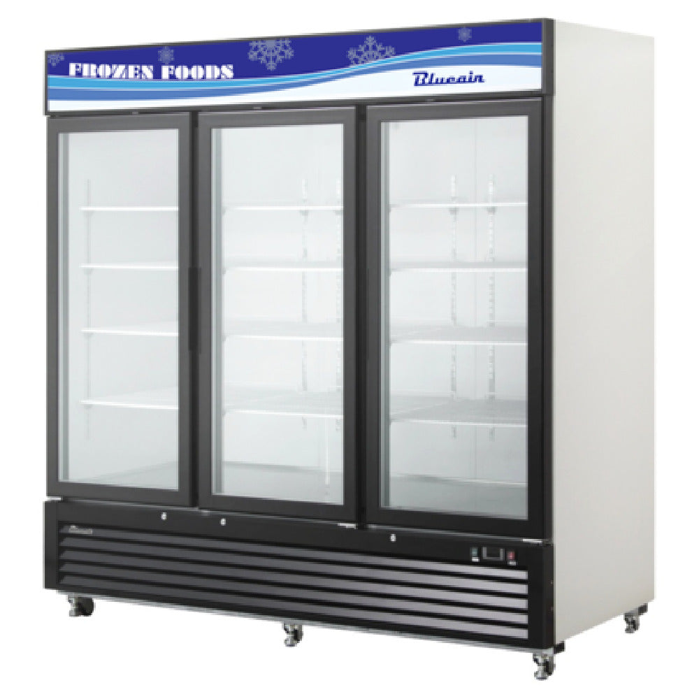 Blue Air BKGF72-HC - Freezer Merchandiser, Three-section, 72 Cu. Ft. Capacity