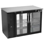 Victory VBBN48HC-G-PT-B - Pass-Thru Back Bar Refrigerator, Two-section, 48"W X 28-3/4”D X 34"H