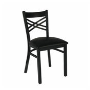 Hubert 32Q-026 - CenPro Metal Cross Back Chair, 285 Lb. Weight Capacity, Standard Height