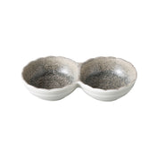 Yanco MI-506 - Misty Sauce Dish, 5 3/4" X 3" Two-divided, 2 Oz Each