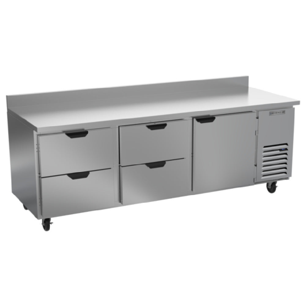 Beverage Air WTRD93AHC-4 Worktop Refrigerator Three-section 35-1/2" Working Height