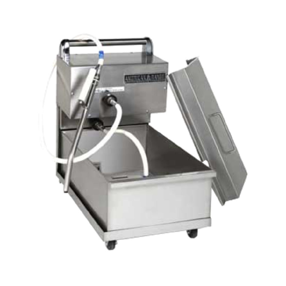 American Range ARPFS-35/50 Portable Fryer Filter System 60 Lb. Oil Capacity 1/2" Dia. Teflon Lined