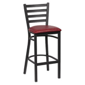 Royal ROY 9002 CRM - Bar Stool, Ladder Back, 17"L X 16-1/2"W X 43-3/8"H