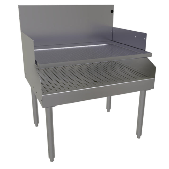 Glastender RDBA-30S Recessed Drainboard Free Standing 30"W X 24"D (depth To Match 19" Deep Units With Single Speed Rail)