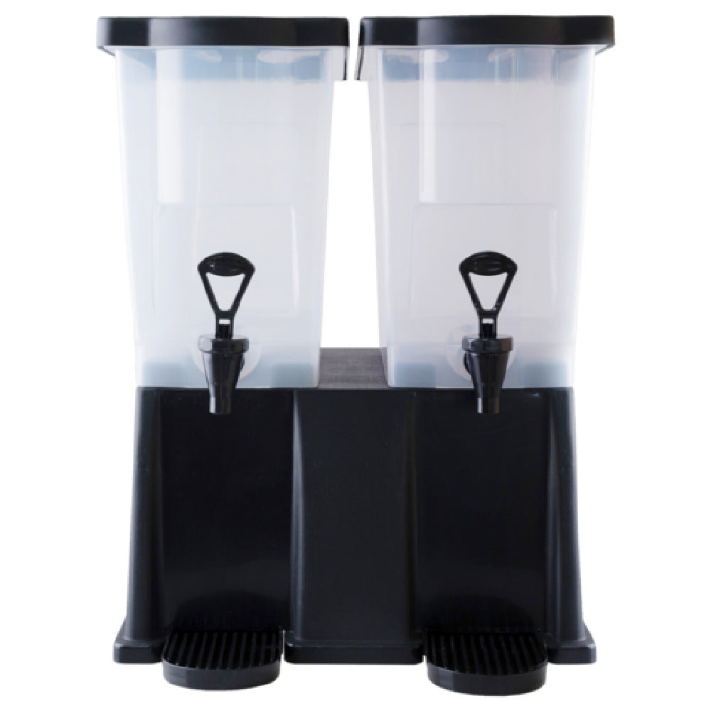 Omcan 81121 (81121) Juice & Beverage Dispenser Double (2) 12 Quart Capacity Rectangular Polypropylene Tanks