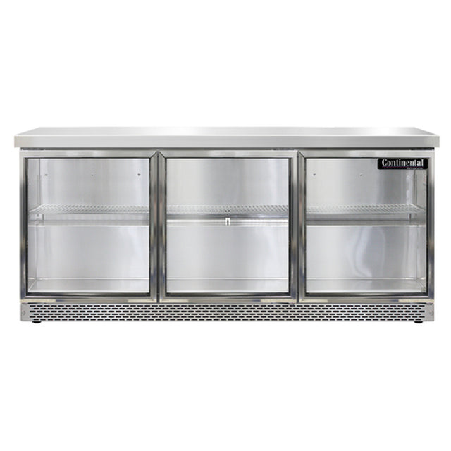 Continental Refrigerator SW72NGD-FB Work Top Display Refrigerator Front Breather