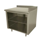 Advance Tabco EK-SS-2412M Work Table 144"W X 24"D Open Front Cabinet Base With Mid-shelf