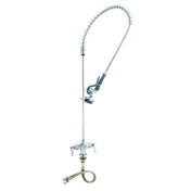 T&S Brass B-0113-M EasyInstall Pre-Rinse Unit Spring Action Gooseneck Single Hole Base Faucet