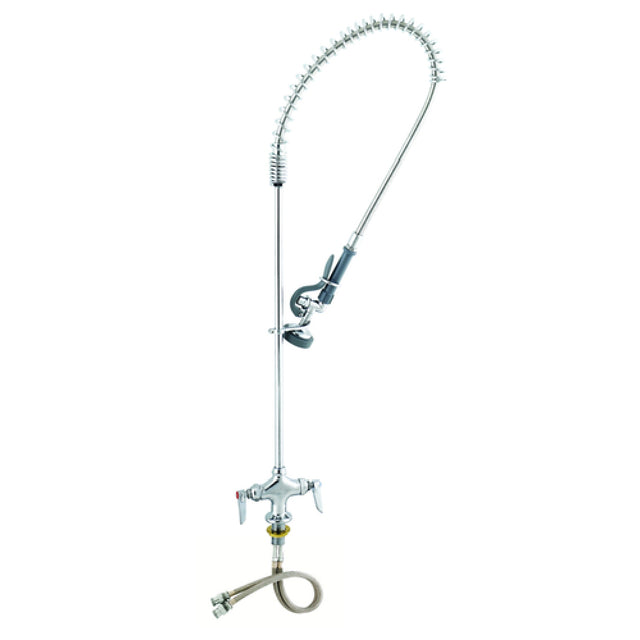 T&S Brass B-0113-M EasyInstall Pre-Rinse Unit Spring Action Gooseneck Single Hole Base Faucet