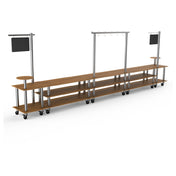 Steelite MGCMLB23BSXW Mogogo Buffet Solutions Modular Fiesta Taco Bar 3-tier 558-1/2" X 38" X 96"H