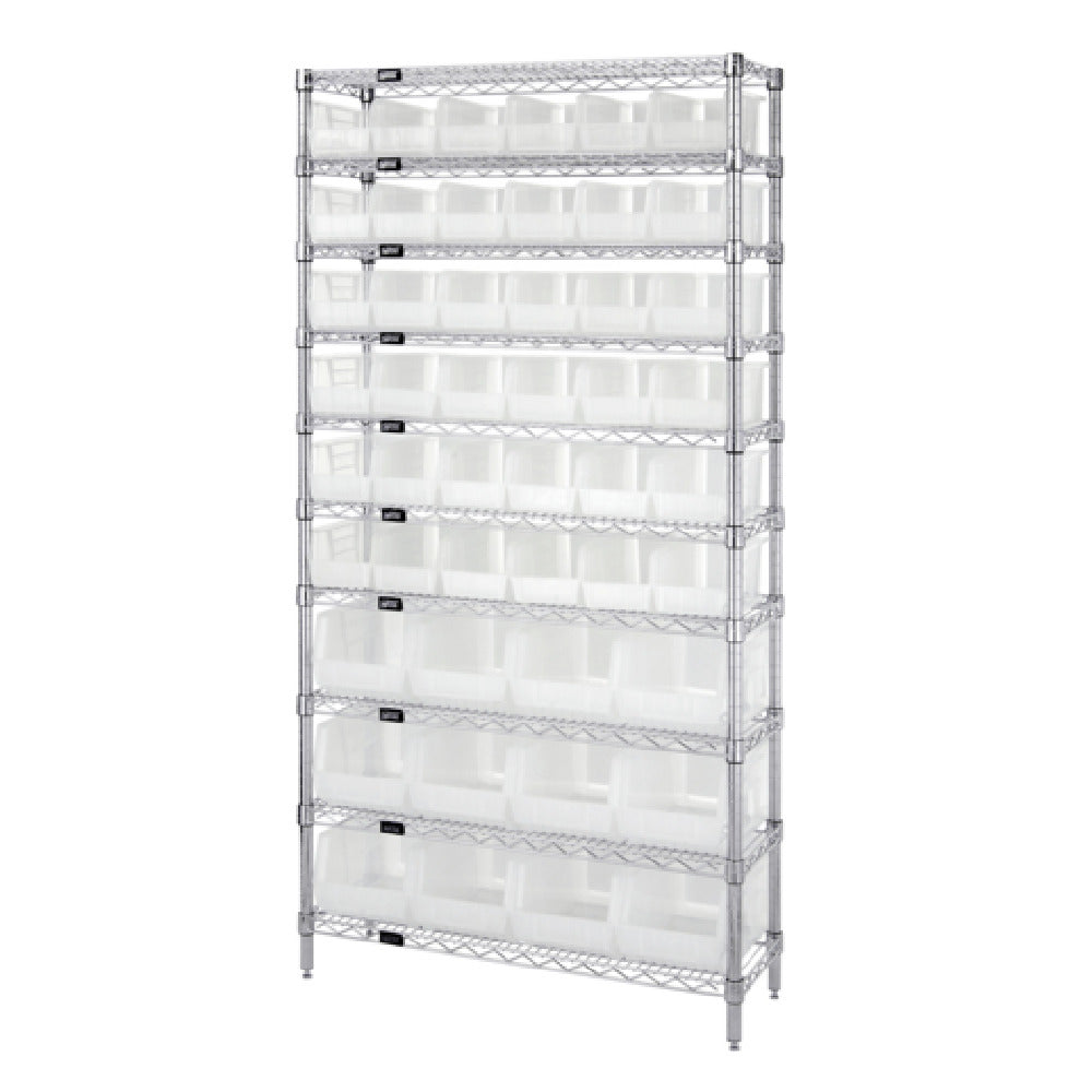 Quantum WR10-230240CL Bin System Unit Stationary Includes: (4) 74"H Posts