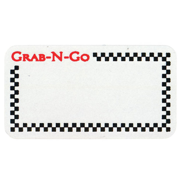 Hubert 21807 - Grab-N-Go Food Label, Blank, 1-3/4" X 7/8"