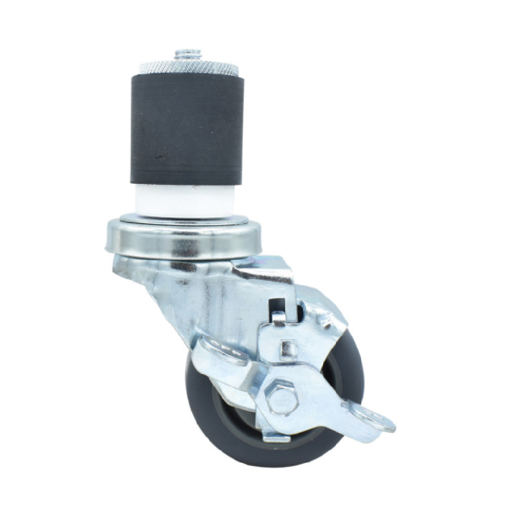 BK Resources 3SBR-4RA-GR-TLB - Swivel Caster, 2" Expanding Stem, 3" Gray Rubber Wheel