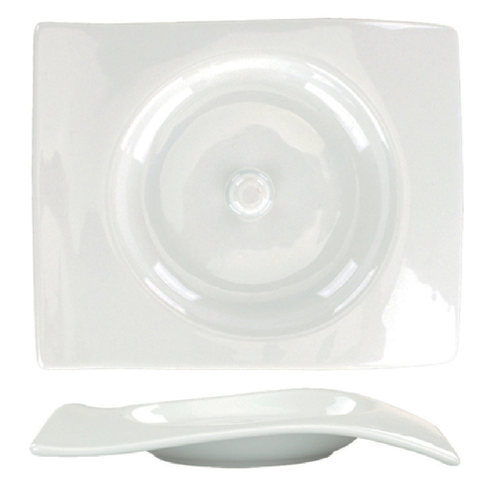 International Tableware VL-36 A.D. Saucer 5"W X 4"D X 5/8"H Organic Rectangle