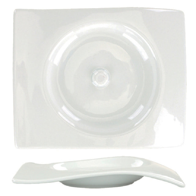 International Tableware VL-36 A.D. Saucer 5"W X 4"D X 5/8"H Organic Rectangle