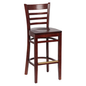 Royal ROY 8002 W - Bar Stool, Ladder Back, 17"L X 16-1/2"W X 43-3/8"H