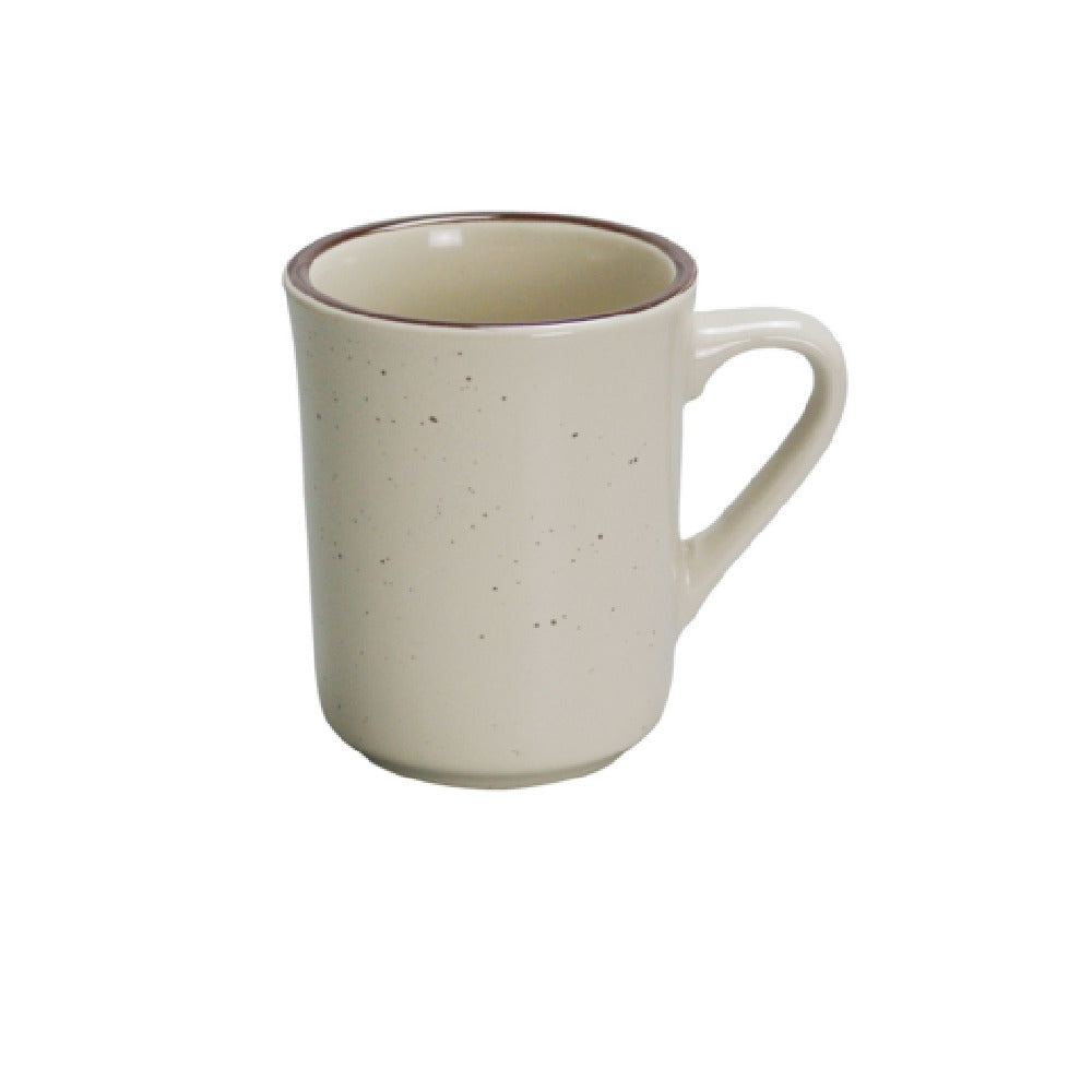Yanco BR-17 Brown Speckled Ventura Mug 7 Oz. 3-1/2" Dia. X 3-1/2"H