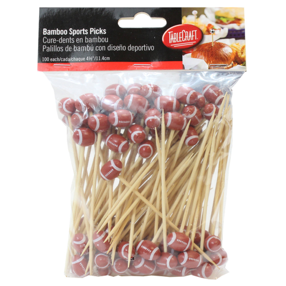 TableCraft Products BAMSP645 - Cash & Carry Sport Pick, 4-1/2", Football At One End
