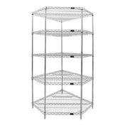 Quantum WR74-2442CRNC-5 Wire Shelving Starter Kit 5-Sided Shelf
