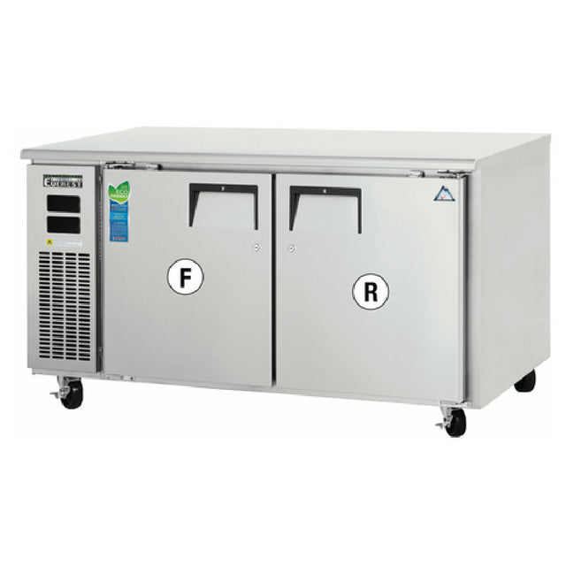 Everest Refrigeration ETRF2 Undercounter/Worktop Dual Temperature Refrigerator/Freezer Combo