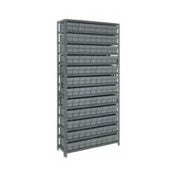 Quantum 1275-501_GRAY - Shelving Unit, 12"D X 36"L X 75"H, Heavy Duty