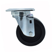BK Resources 4SBR-1PT-LDP Polyolefin Wheel 4" Diameter 2-3/8" X 3-5/8" Top Plate
