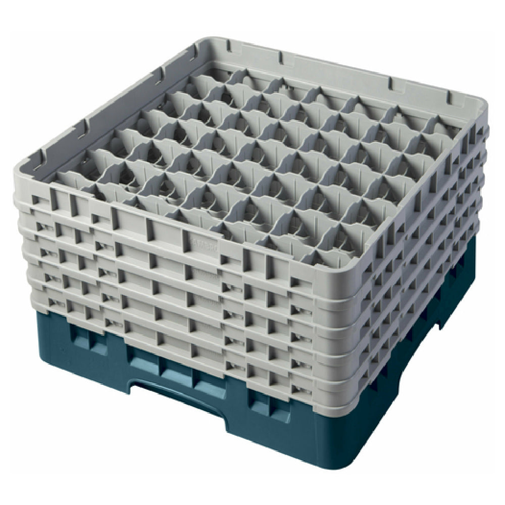 Cambro 49S958414 Camrack® Glass Rack With (5) Soft Gray Extenders Full Size