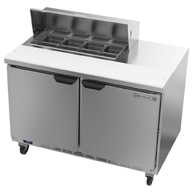 Beverage Air SPE48HC-08 Sandwich Top Refrigerated Counter Two-section 48"W