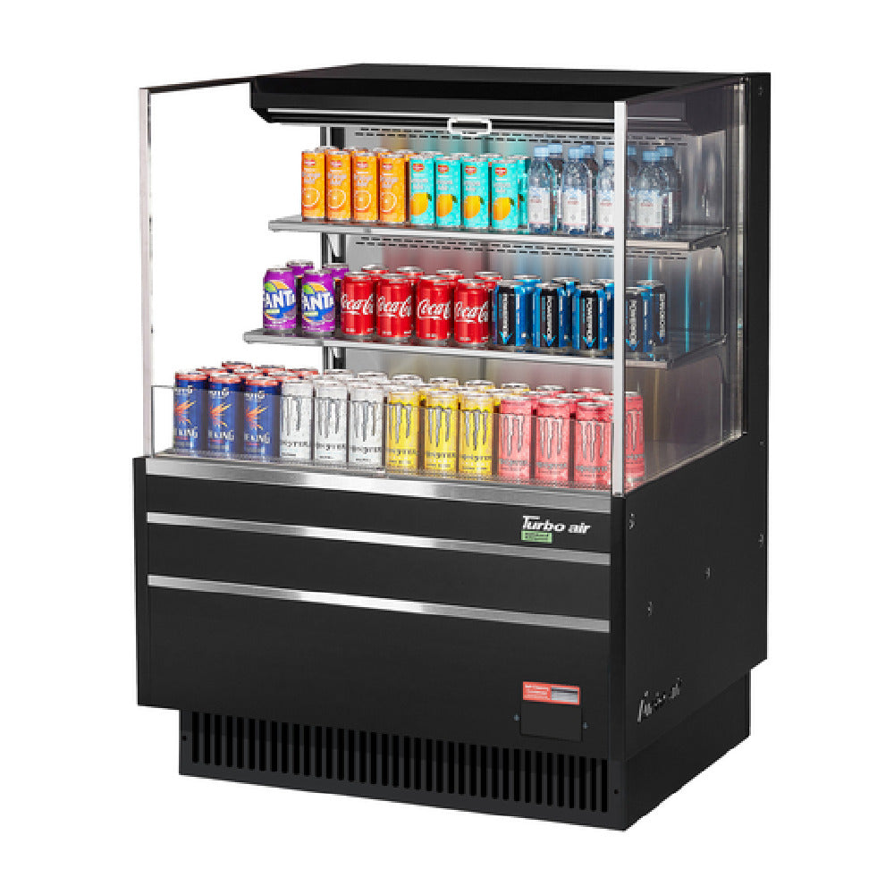 Turbo Air TOM-36L-UF-W(B)-3S-N Horizontal Open Display Merchandiser Low-profile