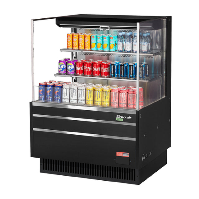 Turbo Air TOM-36L-UF-W(B)-3S-N Horizontal Open Display Merchandiser Low-profile