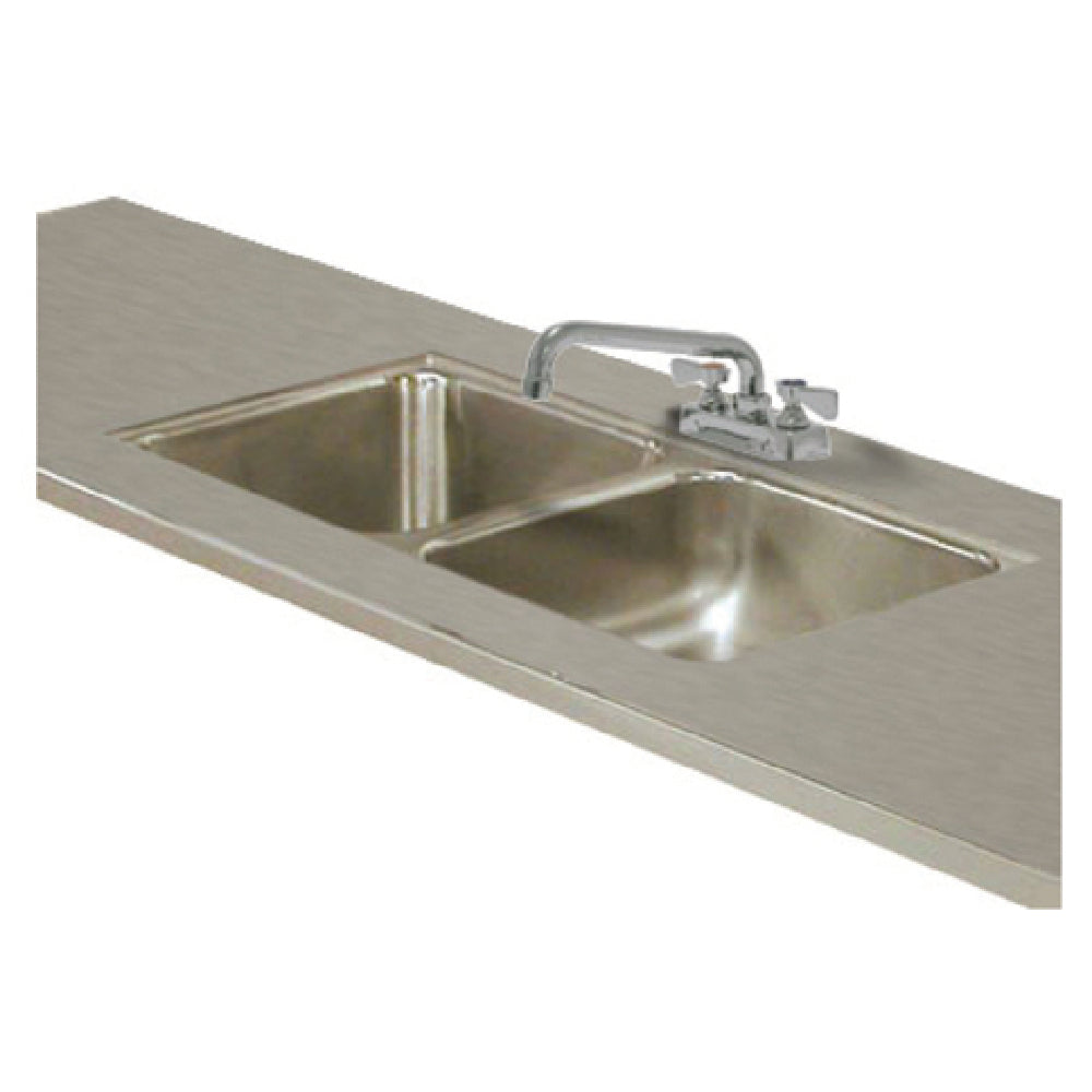 Advance Tabco TA-11J-2 Double Sink Welded Into Table Top 14"W X 16"D X 12" Deep Bowls