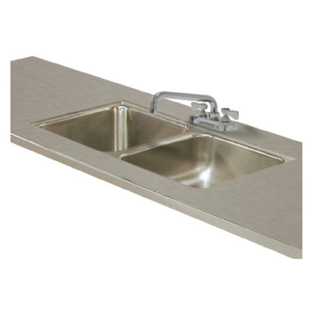 Advance Tabco TA-11J-2 Double Sink Welded Into Table Top 14"W X 16"D X 12" Deep Bowls