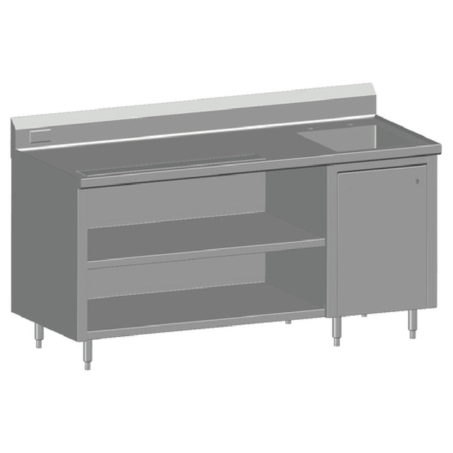 SPG BC-72R - Universal Stainless Beverage Counter, 72" Long, 30" Wide