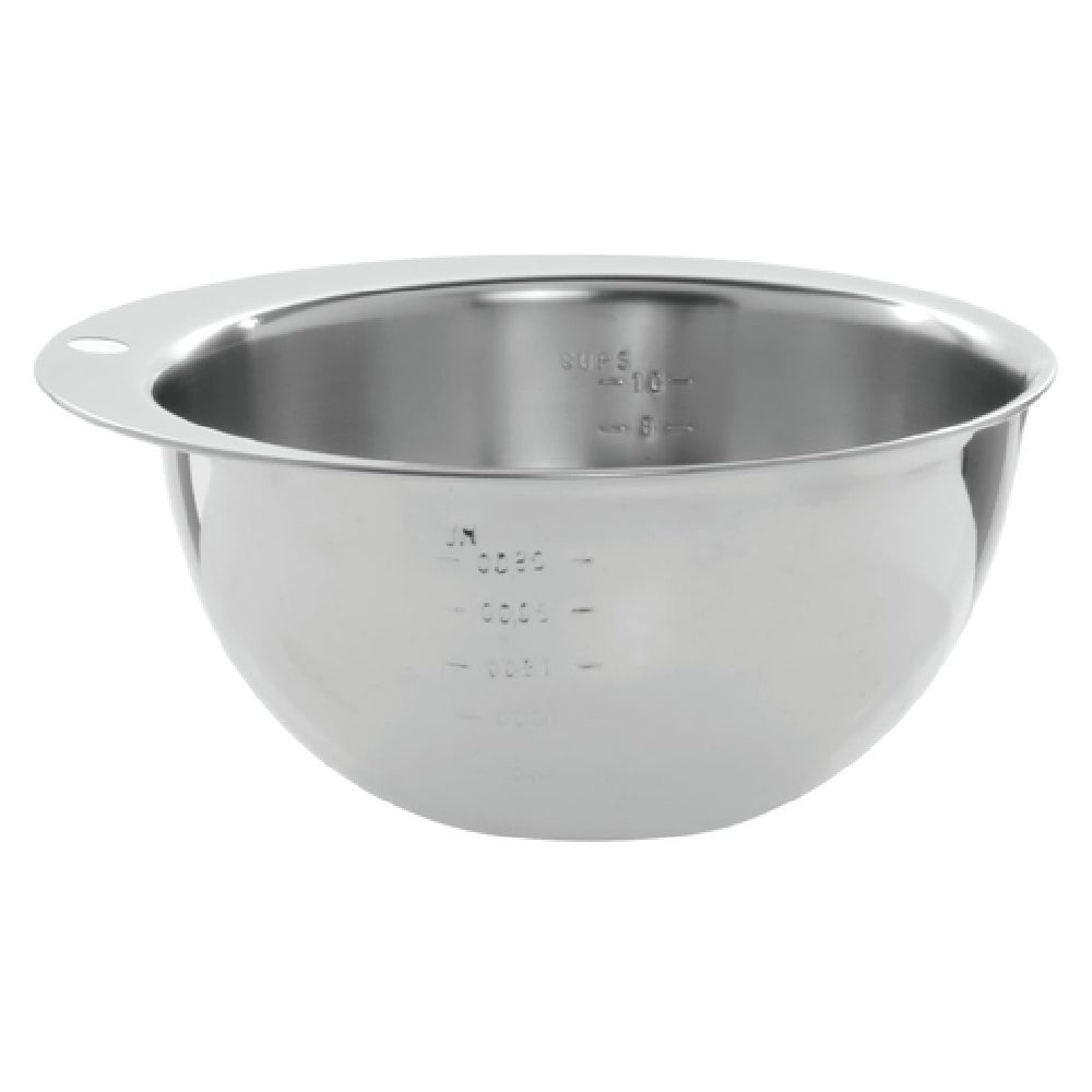 Hubert 98836 - Measuring Bowl, 85 Oz., 8-1/4" Dia.